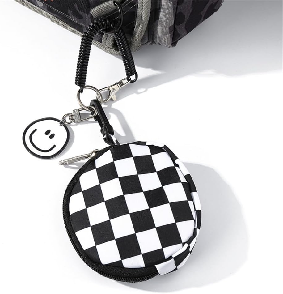 Coin Pouch Round Coin Purse Keychain Little Change Wallet Id Case Card Holder Wallet for Men Women Boys Girl Coin Bags Key Chain Gift