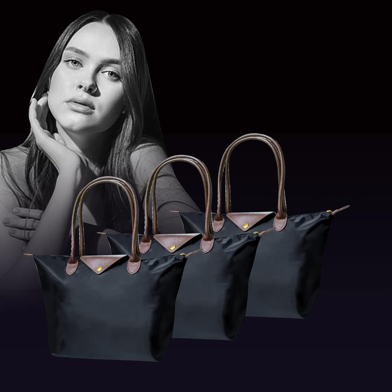 Women's Tote Bag,Large Capacity Shoulder Handbags for Ladies,Tote Shopping Bag with Zip and Top Handle Waterproof Crossbody Schoolbag for Work,Travel,School,Office