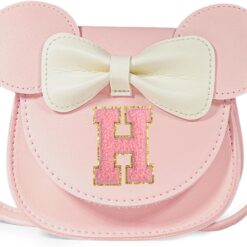Girls Handbag, Personalized Kids Purse, Little Mouse Ears Pink Wallet – Toddler Gift, Birthday Gift for Girls Ages 3-8 Years Old