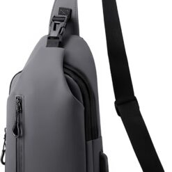 Waterproof Crossbody Bag Men's Lightweight Scratch-Resistant Shoulder Bag Men's Small Multi-Compartment Safety Bag Travel for Cycling, Hiking and Short Trips