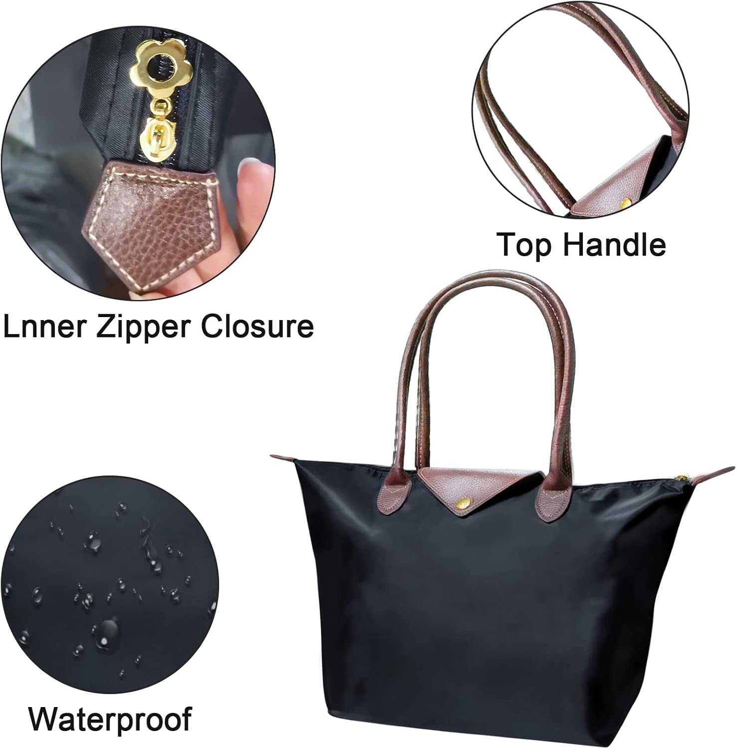 Women's Tote Bag,Large Capacity Shoulder Handbags for Ladies,Tote Shopping Bag with Zip and Top Handle Waterproof Crossbody Schoolbag for Work,Travel,School,Office