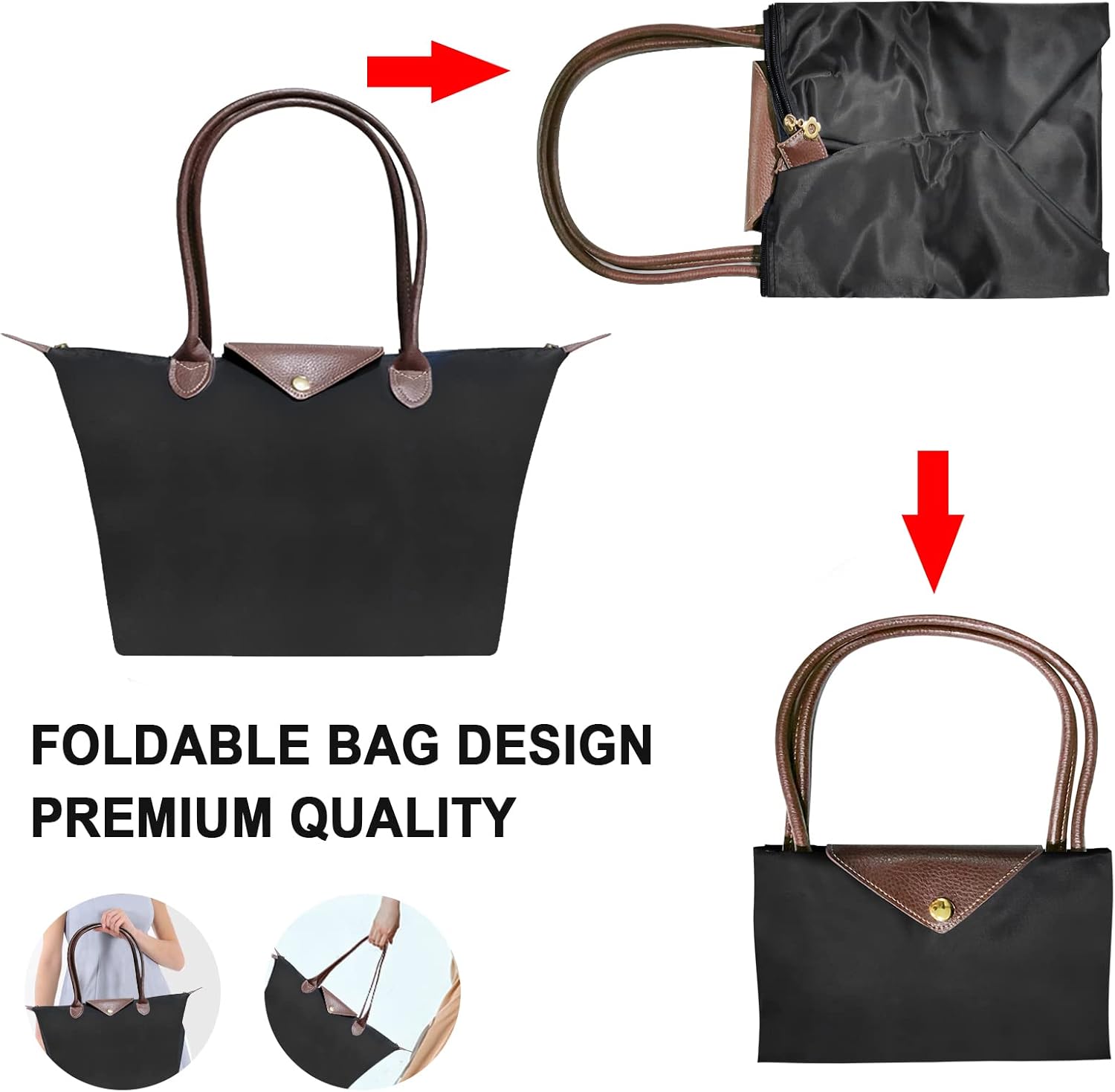 Women's Tote Bag,Large Capacity Shoulder Handbags for Ladies,Tote Shopping Bag with Zip and Top Handle Waterproof Crossbody Schoolbag for Work,Travel,School,Office