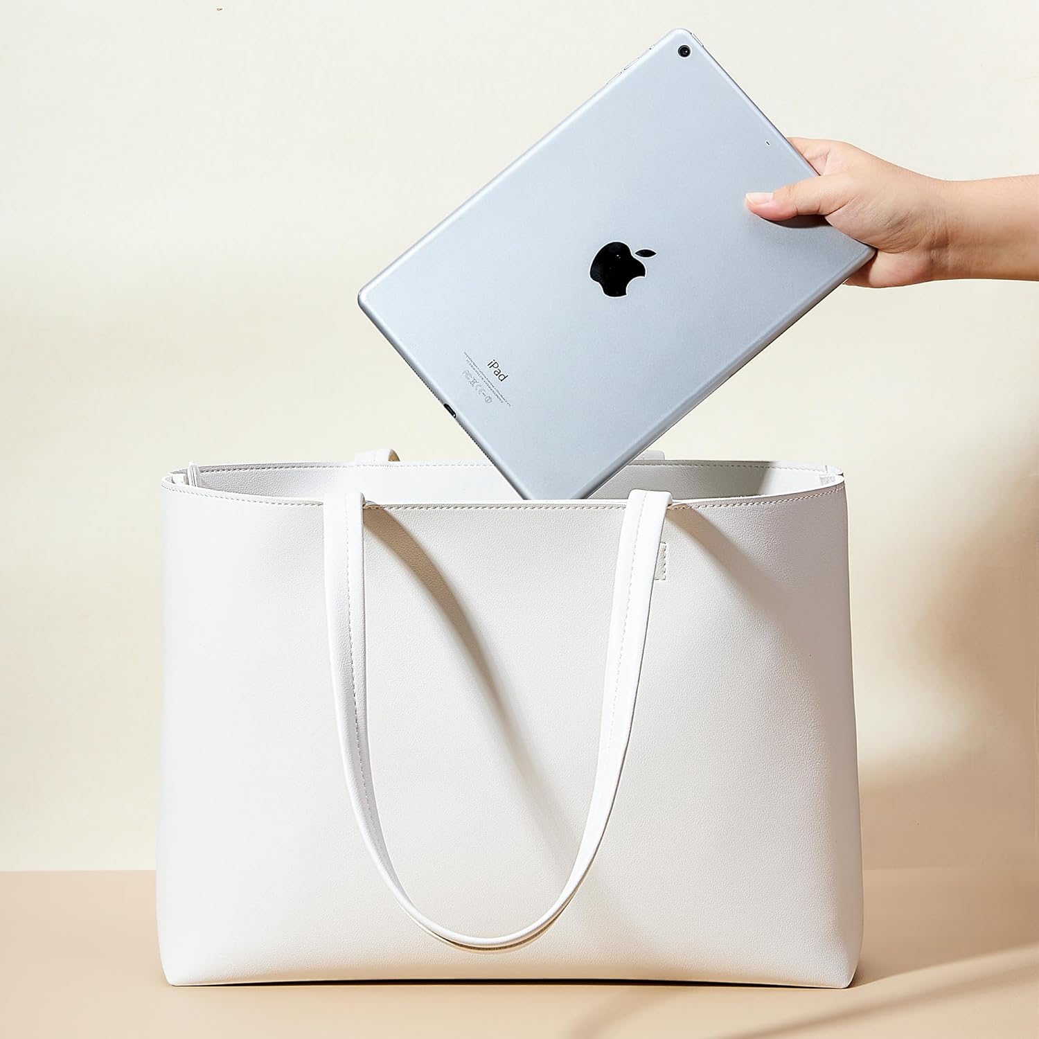 KALIDI Tote Bag Handbags for Women Large shoulder bag with Zipper Waterproof PU Women's Totes Ladies Bag for Work School Travel Daily Use