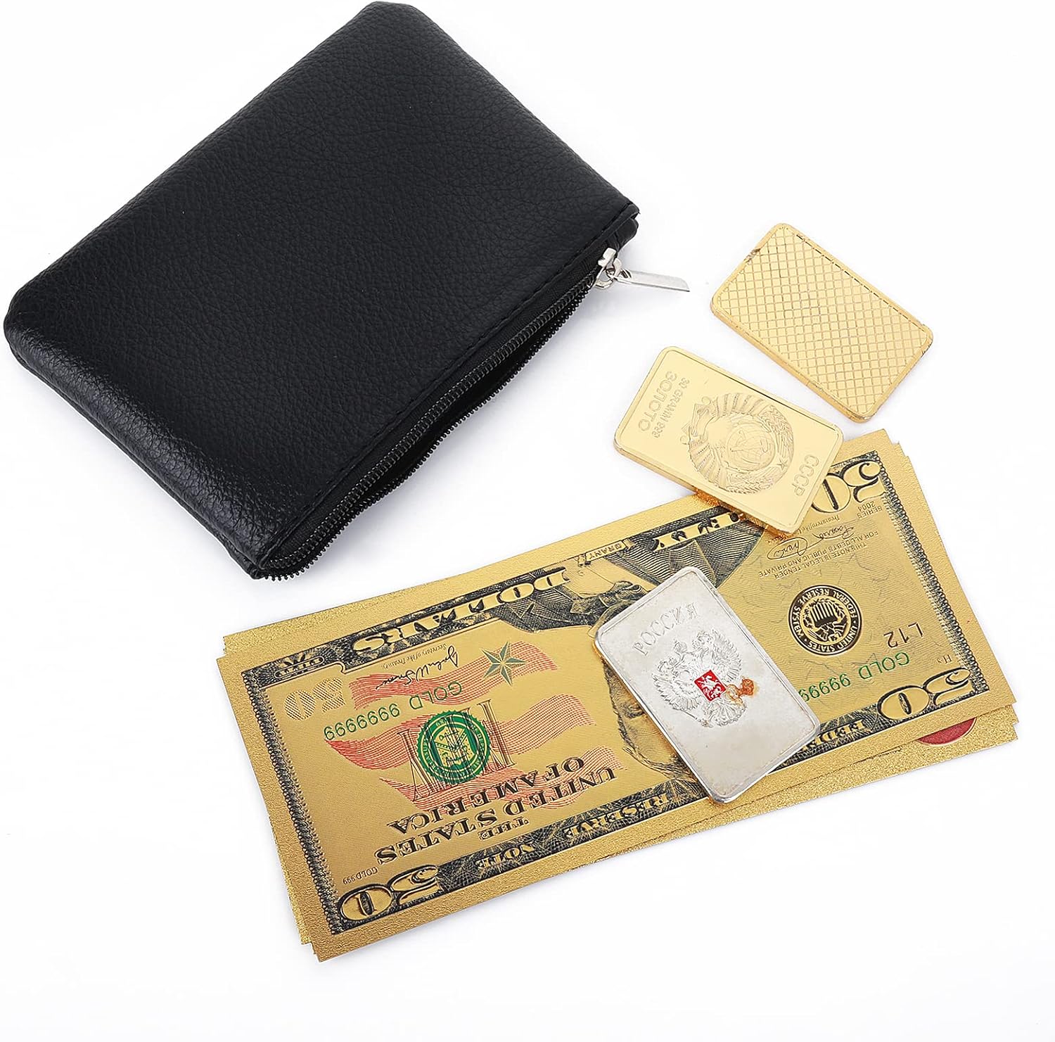 TIESOME Coin Purse, PU Lychee Pattern Zipper Coin Purse Portable Coin Purse Mini Change Wallet for Women Coin Pocket Mini Money for Women Credit Card ID Key Headset Lipstick